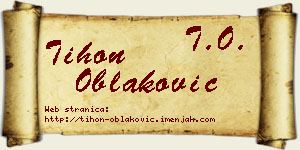 Tihon Oblaković vizit kartica